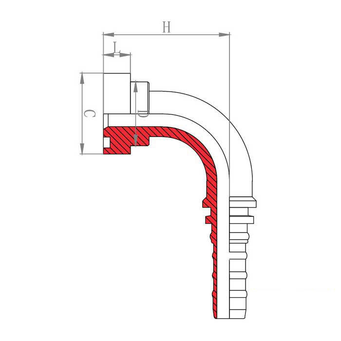 Flange curva 90° CAT Interlock