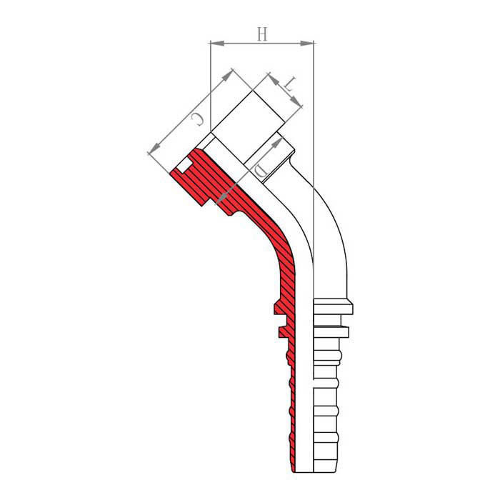 Flange curva 45° CAT Interlock