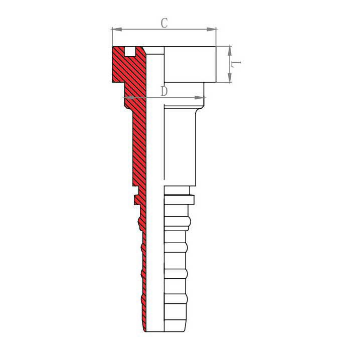 Flange reta CAT Interlock